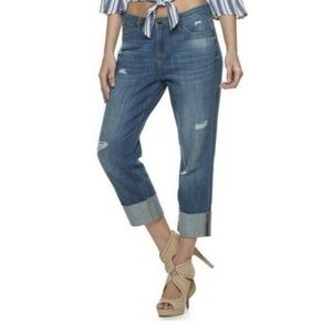 Jennifer Lopez Distressed Boyfriend Jean Sz 10